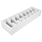 White Bamboo Business Card Organizer Simple Design for Office Use V1192-AZ-W-27253