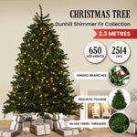 National Tree Company 2.3m Dunhill Shimmer Fir Pre-Lit Christmas Tree 112_NATDU75