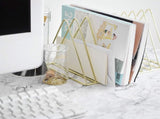 Magazine Rack Record Rack Mail Organizer Steel Triangle Mail and Book Rack Newspaper Holder V1188-MS101-01935-1