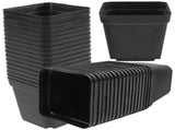 Succulent Planter Plastic Black for 100Pcs 2.8x2.7x2.2in V1370-AZ4-16788