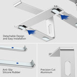 Ergonomic Aluminum Laptop Stand Removable & Height Adjustable Suitable for 10-14 inch Notebooks V1189-HB003WSRI00009