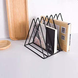 Triangle File Folder Racks and Magazine Holder,9 Lattice Metal Newspaper Holder Magazine File V1369-AZ3-W-03628