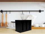 Black Acrylic Spoon Holder Organizer for Bar Use, Stable and Reusable V1370-AZ4-20106