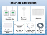 Commercial Snowflake Ice 385LBS/24H Snowflake Ice Maker, Stainless Steel Ice Shaver V952-SLXNBJLEDPCMFRQHJV3