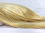 Yellow Cozy Knit Throw Blanket with Fringe - Stylish Striped Bed End Cover, 127x220CM V888-ELOSUNG20351