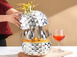 Silver Creative Pineapple-Shaped 410 Stainless Steel 24-Piece Cutlery Set - Elegant 6-Person Dining V888-ELOSUNG17144