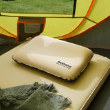 Navy Blue Automatic Inflatable 3D Outdoor Sponge Pillow - Portable Camping Travel Neck Cushion, V888-ELOSUNG13226