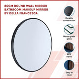 80cm Round Wall Mirror Bathroom Makeup Mirror by Della Francesca V63-831481