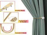 Curtain Tiebacks - 4-Piece Curtain Holders - High Quality - Curtain Tieback Hook - Tiebacks for V1188-MS101-01464-1