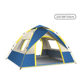 Blue 3-4 Person Lightweight Camping Tent UV Protection Silver Coated, Dual Doors & V888-ELOSUNG11293