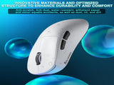 SOLAKAKA SM850 Ergonomic Tri-Mode Wireless RGB Gaming Mousewhite V1300-SM850-WHITE