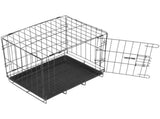Black Folding Metal Wire Pet Crate Carrier for Small Dogs, Cats, Portable Multipurpose Cage V1370-AZ4-17268