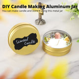 100PCS Small Aluminum Cans, 2oz Metal Round Tins, 60ml Metal Container with Screw Lid, DIY Candle V1369-AZ3-W-08706