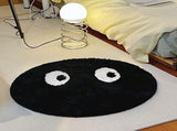 Round Rug Cute Black Face Rug Soft Flocking Carpet Skid Resistant Rug for Bedroom Bathroom Living V1294-YM0710-3117230206512