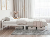 Artiss Bed Frame Double Size Wooden White LEXI WBED-C-001D-137-WH