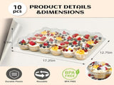 24 Count x 10 Sets Plastic Cupcake Containers, Durable and BPA-Free Cupcake Holder with Lid for Easy V1258-DP02-WO-142