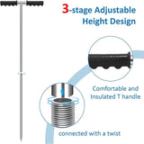 Stainless Steel Soil Probe Rod Septic Tank Tool with T Handle Adjustable Ground Probe Rod for V1370-AZ4-00452