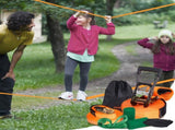 Slackline Kit with Training Line, 18.3m Backyard Slack Line Equipment, Easy Setup Tight Rope for V952-SCXTJ60YCSBX8AGABV0