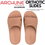 Archline Rebound Orthotic Slides Flip Flop Thongs Slip On Arch Support - Putty - Euro 36 V563-AHS00103-36