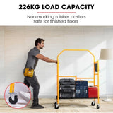 BAUMR-AG Mobile Scaffold Platform, 226kg Load, Steel Frame, Dual Height, Folding for easy Transport V219-SCFMSCEQM10A