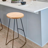 Wooden Replacement Stool Seat in Beige, and Comfortable, 1 Pack for Home and Office Use V1370-AZ4-16885