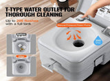 Portable Toilet for Camping, Porta Potty with Carry Bag, 5.3 Gal Waste Tank & 3.2 Gal Flush Tank, V952-DCX53GAL32GALWN45V0