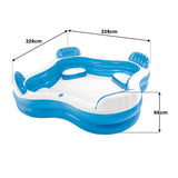 Intex Swim Center Square Inflatable Family Lounge Pool 56475NP