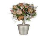 Christabelle 36cm Christmas Tabletop Topiary with Jewelled Baubles and Pine Cone 112_GUE518