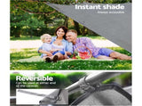 Caravan Privacy Screen Roll Out Awning 1.95 x 2.2M Sun Shade End Wall Side Grey AWN-CV-B-SS-END