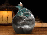 Ceramic Incense Holder Censer Smoke Backflow Incense Burner Decor Ornament V1294-YM0901-JY24073