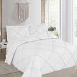 Beverley White 3 Pce Lightly Quilted Polyester Cotton Coverlet Set Queen V442-STT-COVERLET-BEVERLEY-WHITE-QS
