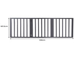 Wooden Pet Gate Dog Fence Retractable Grey 2000x 3MM PT1060-3-GY