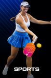 Blue Gradient Pickleball Paddle Set - Fiberglass Paddles with PP Honeycomb Core, 2 Paddles 4 Balls & V888-ELOSUNG47270