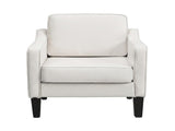 Artiss Armchair Lounge Accent Chair Linen Fabric Beige UPHO-C-ARM-LIN-BG
