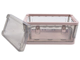 Stackable Storage Bin 35L Pink Double Door 4 Wheel Foldable Stackable Storage Box for Office Home V1294-YM0523-3117220007811
