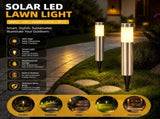 Small Silver Warm White Solar LED Yard Light 2Pcs V1221-XM-LB600-GM44