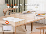 Plastic Table Cover, 42 x 72 Inch 2.0 mm Thick Clear Table Protector, Rectangle PVC Desk Mat, V952-ZFXPVCZB42X7FCC6CV0