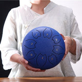 6 Inch 8 Note Steel Tongue Drum Carbon Steel Chakra Rain Drum Waterproof Percussion Instrument V1358-D132-QAZMLP00040