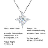 Elevate your everyday elegance with this exquisite Moissanite clover pendant necklace, featuring a V1341-ZY-5RK4XTEG-MOISSANITE-PREMIUMS925