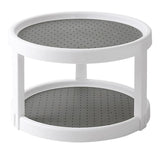 Food Storage ,2 Tier Rotating Rack 10 Inch Non Lazy Turntable Rack For Cabinet Kitchen Fridge V1369-AZ3-W-17655