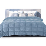 DreamZ Quilt Doona Comforter Blanket Blue King QU1005-K-BL