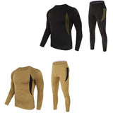 2-Pack XXL Size Men's Tactical 4-Way Stretch Fleece Lined Thermal Underwear Set V888-ELOSUNG49203