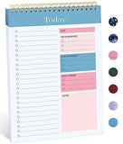 6Pack To Do List Notepad, Undated Daily Planner for Work and Goal Setting Greenery Sway, 52 Sheets, V1107-121-44417-BLU-6PACK