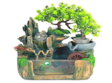 Tabletop Fountain Small Rockery Waterwheel Desktop Fish Container Indoor Fengshui Decor V1294-YM0901-3111200203511