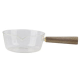 Glass Milk Pot with Wooden Handle V Shaped Spout Noodles Saucepan Home Kitchen Cookware V1294-YM0714-3118210298912