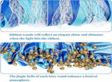 60 Pieces Lace Ribbon Stick Wands with Bells Party with Bells Silk Fairy Stick Wand V1366-AZ2-W-03601
