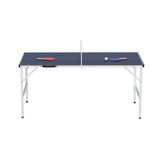 Everfit Table Tennis Ping Pong Table Portable Foldable Family Game Home Indoor TABLE-TENNIS-152-BL