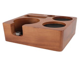 58mm Wooden Coffee Tamper Station Adjustable Multifunctional Coffee Portafilter Tamper Holder Stand V1294-YM0901-3113240240711