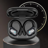 Wireless Earbuds Sports Bluetooth Headphones IPX5 Waterproof Earphones for Workout Running Black V1263-JX-7095