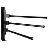 Home Hotel Bathroom Space Aluminum Moveable Multiple Rod Towel Rack Holder Storage OrganizerBlack 3 V1294-YM0901-3112200041816